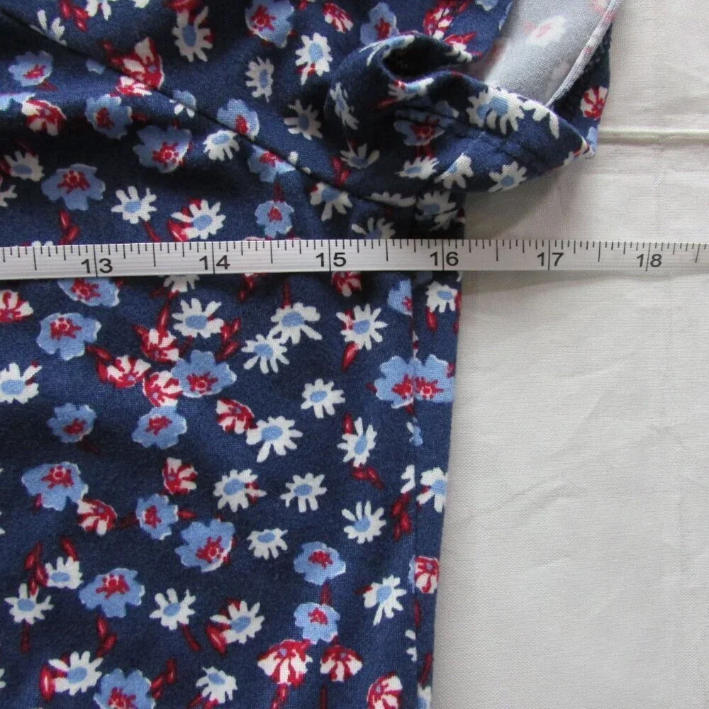 Shyanne Girl's XL Ditsy Floral Flowy Dress - Blue